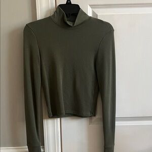 American Eagle Outfitters Fitted Green Turtleneck